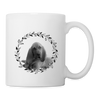 Lovely Bloodhound Print Coffee/Tea Mug - white