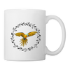 Lovely Blue-and-yellow Macaw Print Coffee/Tea Mug - white