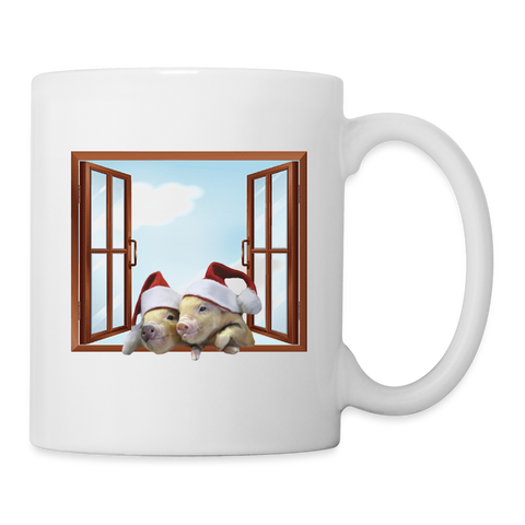 Miniature Pig Print Coffee/Tea Mug - white