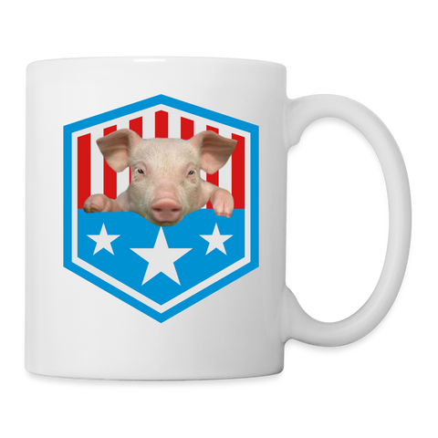 Miniature Pig USA Print Coffee/Tea Mug - white