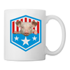 Miniature Pig USA Print Coffee/Tea Mug - white