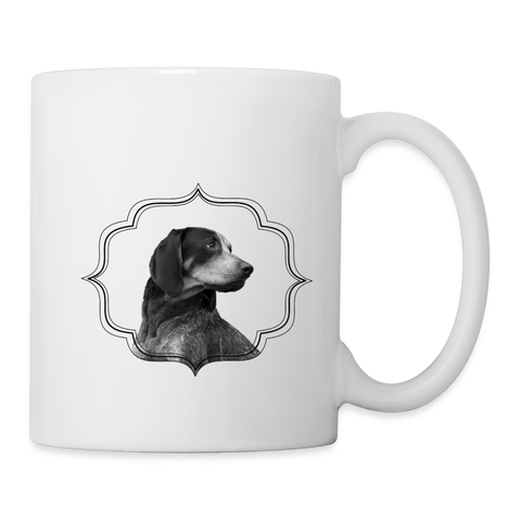 Cute Bluetick Coonhound Print Coffee/Tea Mug - white