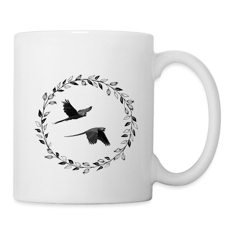 Cute Blue Winged Macaw Print Coffee/Tea Mug - white