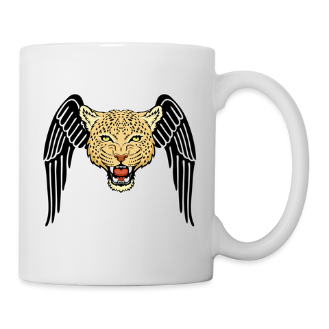 Leopard With Wing Print Coffee/Tea Mug - white