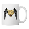 Leopard With Wing Print Coffee/Tea Mug - white