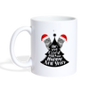 Cute Cat Christmas Print Coffee/Tea Mug - white