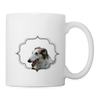 Borzoi Dog Print Coffee/Tea Mug - white