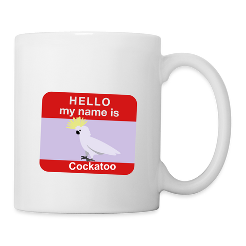 Cockatoo Print Coffee/Tea Mug - white