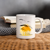 Bird Fly Print Coffee/Tea Mug - white