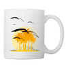 Bird Fly Print Coffee/Tea Mug - white