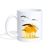 Bird Fly Print Coffee/Tea Mug - white