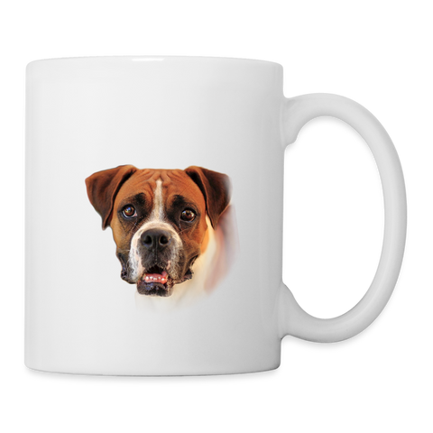 Boxer Dog Print Coffee/Tea Mug - white