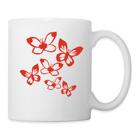 Butterfly Print Coffee/Tea Mug - white