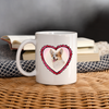 Corgi in Heart Print Coffee/Tea Mug - white