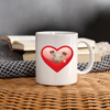 Miniature Pig in Heart Print Coffee/Tea Mug - white