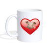 Miniature Pig in Heart Print Coffee/Tea Mug - white