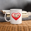 Miniature Pig in Heart Print Coffee/Tea Mug - white