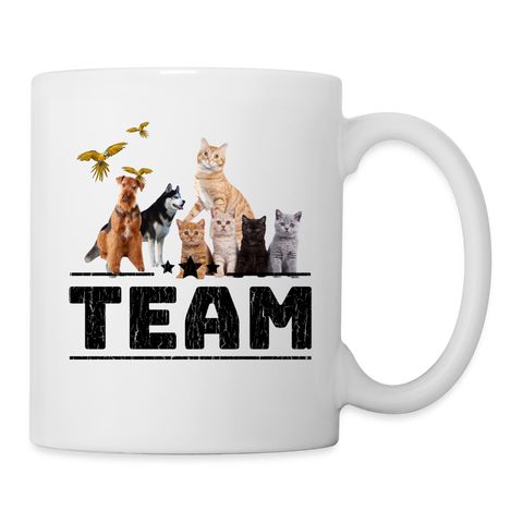 Pet Team Print Coffee/Tea Mug - white