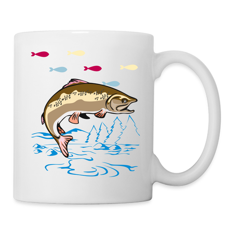 Fish Print Coffee/Tea Mug - white