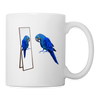 Hyacinth Macaw Parrot Print Coffee/Tea Mug - white