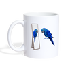 Hyacinth Macaw Parrot Print Coffee/Tea Mug - white