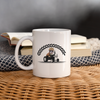 Boxer Dog with Tractor Print Coffee/Tea Mug - white