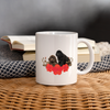 Newfoundland Dog Floral Print Coffee/Tea Mug - white