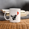 Dog Catching Fish Print Coffee/Tea Mug - white