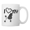 I Love My Poodle Coffee/Tea Mug - white