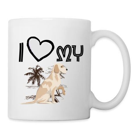 I Love My Spaniel Print Coffee/Tea Mug - white