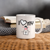 I Love My Cow Print Coffee/Tea Mug - white