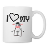 I Love My Cow Print Coffee/Tea Mug - white