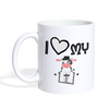 I Love My Cow Print Coffee/Tea Mug - white