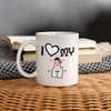 I Love My Cow Print Coffee/Tea Mug - white