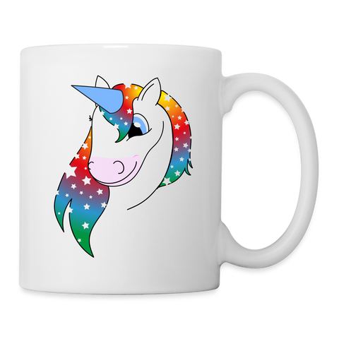 Unicorn Face Print Coffee/Tea Mug - white