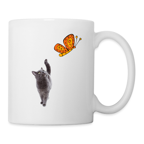 Russian Blue Cat Print Coffee/Tea Mug - white