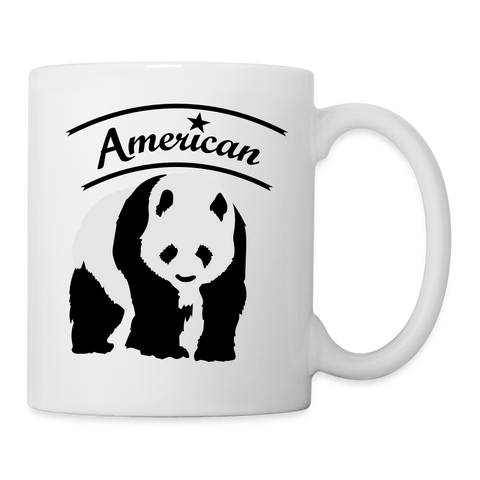 American Panda Print Coffee/Tea Mug - white