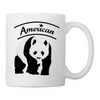 American Panda Print Coffee/Tea Mug - white