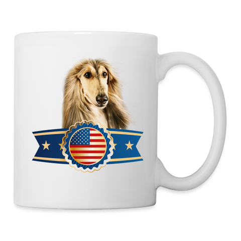 Afghan Hound Print Coffee/Tea Mug - white