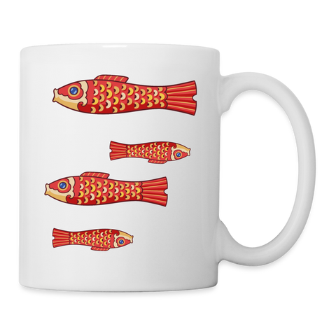 Gold Fish Print Coffee/Tea Mug - white