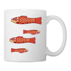 Gold Fish Print Coffee/Tea Mug - white