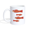 Gold Fish Print Coffee/Tea Mug - white