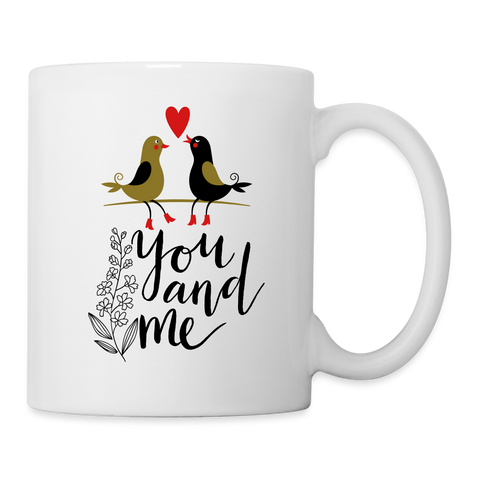 Love Bird You and Me Print Coffee/Tea Mug - white