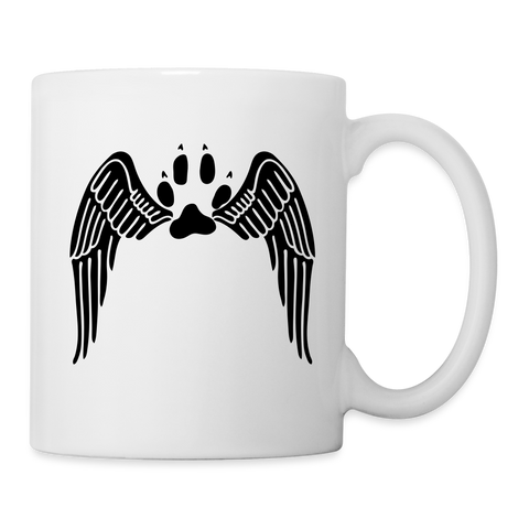 Paws Wing Print Coffee/Tea Mug - white