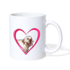 Clumber Spaniel On Heart Print Coffee/Tea Mug - white