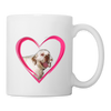 Clumber Spaniel On Heart Print Coffee/Tea Mug - white