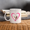 Clumber Spaniel On Heart Print Coffee/Tea Mug - white