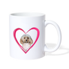 Cockapoo Print On Heart Coffee/Tea Mug - white