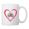 Cockapoo Print On Heart Coffee/Tea Mug - white