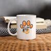 Bulldog Paws Print Coffee/Tea Mug - white